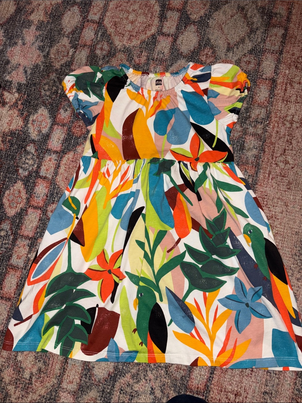 Tea  Tropical Print Cotton Dress size 6